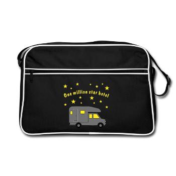 million star hotel pickup - Retro Tasche - Schwarz/Weiß - Vorne