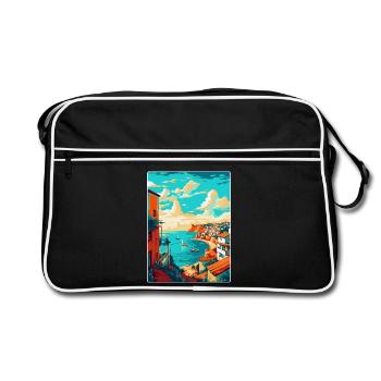Lagos Portugal Affiche de voyage vintage souvenir WPA - Sac Retro - noir/blanc - Devant