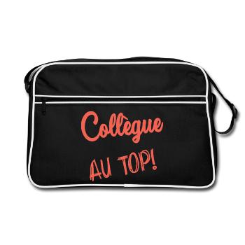 COLLEAGUE. START. EMPLOYMENT. HUMOR. MANAGER. CHIEF - Retro Bag - black/white - Front