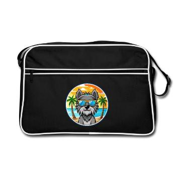 Lunettes de soleil Bouvier Des Ardennes Dog Breed Cartoon - Sac Retro - noir/blanc - Devant