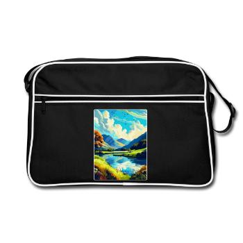 Lake District England Uk Vintage Travel Poster WPA - Retro Bag - black/white - Front