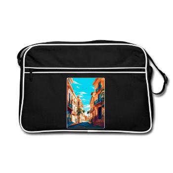 Valencia Spanien Vintage Reiseplakat Souvenir WPA - Retro Tasche - Schwarz/Weiß - Vorne
