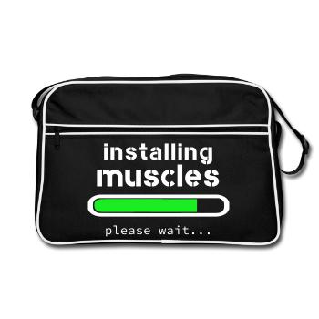 installing muscles - Retro Bag - black/white - Front