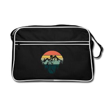 Wood Worker - Retro Tasche - Schwarz/Weiß - Vorne