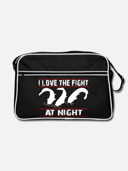 I fish catfish - catfish angler - Retro Bag - black/white - Front