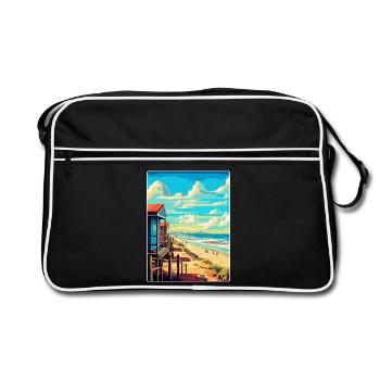 Zandvoort Pays-Bas Affiche de voyage vintage WPA - Sac Retro - noir/blanc - Devant