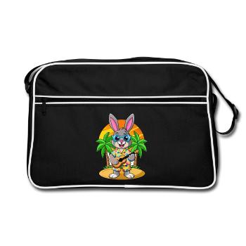 Lunettes de soleil de plage d’été de dessin animé de lapin drôle - Sac Retro - noir/blanc - Devant