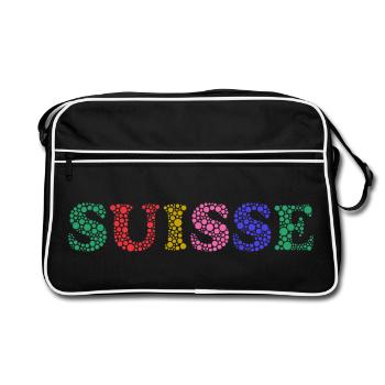 SUISSE. PAYS - Sac Retro - noir/blanc - Devant