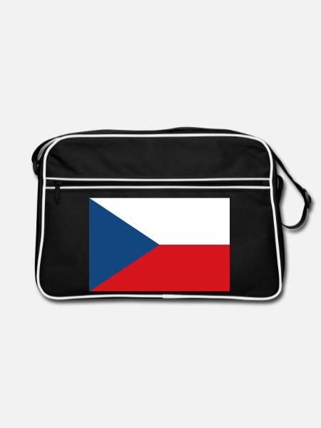 Tschechische Republik - Retro Tasche - Schwarz/Weiß