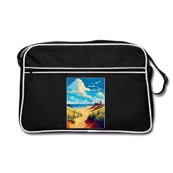 Suffolk Coast Vintage Travel Poster Souvenir WPA - Retro Bag - black/white - Front