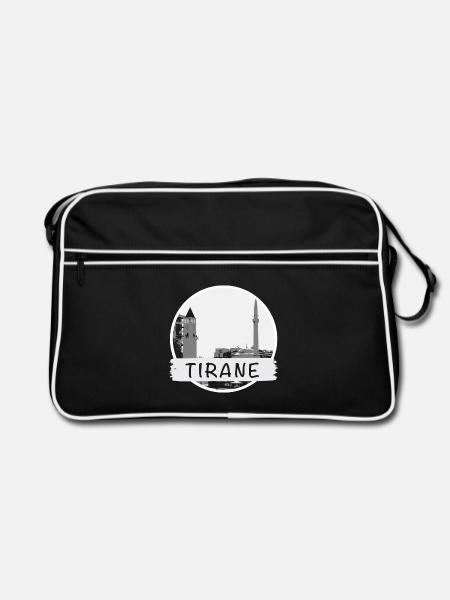 Tirana City - Retro Tasche - Schwarz/Weiß