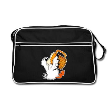 Seagull Beer Seagull North Sea Northern Germany - Retro Bag - black/white - Front