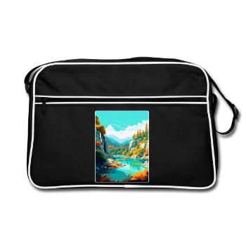 Peneda Geres Nationalpark Portugal Reiseplakat - Retro Tasche - Schwarz/Weiß - Vorne