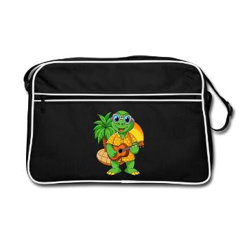Funny Turtle Summer Beach Sunglasses Hawaiian - Retro Bag - black/white - Front