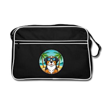 Grand Bouvier Suisse Race Cartoon Beach - Sac Retro - noir/blanc - Devant