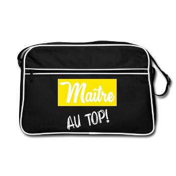MASTER. MASTER. HUMOR - Retro Bag - black/white - Front