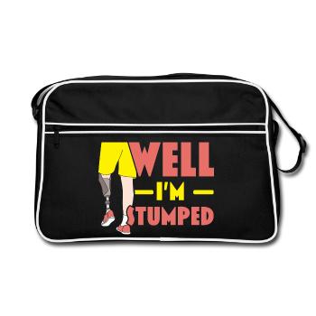 Ich bin ratlos Amputierte Amputierte Chirurgie - Retro Tasche - Schwarz/Weiß - Vorne