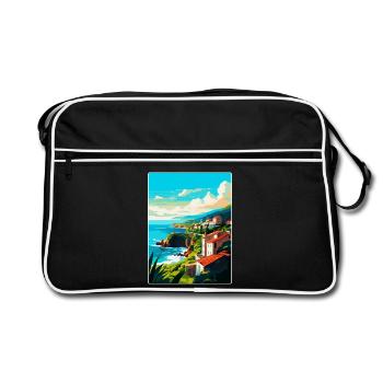 Affiche de voyage vintage de Sao Miguel Portugal Souvenir - Sac Retro - noir/blanc - Devant