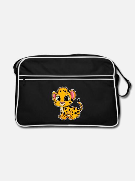 Baby cheetah - Retro Bag - black/white - Front