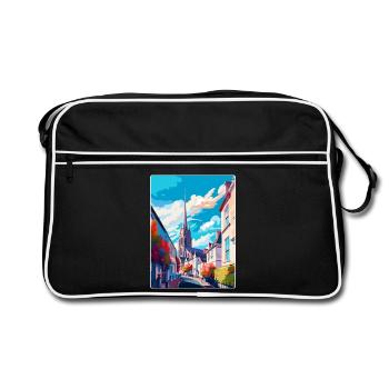 Truro, Angleterre, Royaume-Uni, Affiche de voyage vintage Art mural - Sac Retro - noir/blanc - Devant