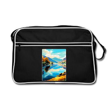 Ullswater Lake District Travel Poster Souvenir WPA - Retro Bag - black/white - Front