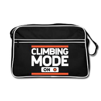 Klettern Bouldern Boulder Bergsteiger - Retro Tasche - Schwarz/Weiß - Vorne