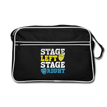 Bühne links Bühne rechts Theater Schauspieler Broa - Retro Tasche - Schwarz/Weiß - Vorne