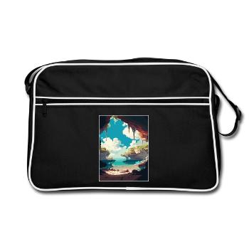 Yucantan Halbinsel Dekoration Reiseposter - Retro Tasche - Schwarz/Weiß - Vorne