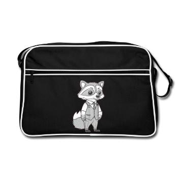 Busy Fox - Retro Bag - black/white - Front