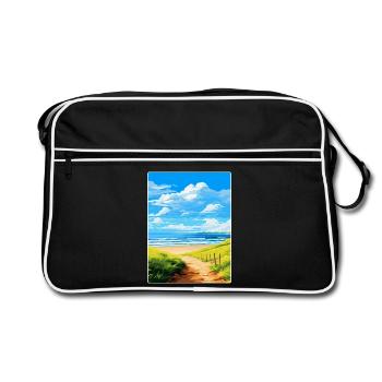 Northumberland Vintage Voyage Poster Souvenir WPA - Sac Retro - noir/blanc - Devant