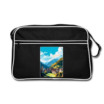 Sion Switzerland Vintage Travel Poster Souvenir - Retro Bag - black/white - Front