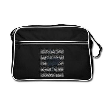 Energiegeladener Schlagzeuger Konzert - Retro Tasche - Schwarz/Weiß - Vorne