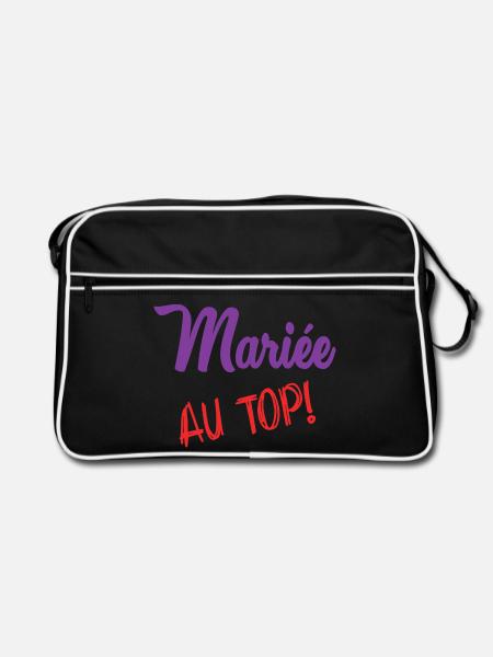 EVJF. MARIEE. TEAM. TEAM MARIEE. FUTURE MARIEE - Sac Retro - noir/blanc