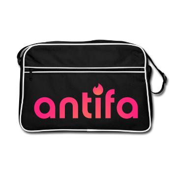 Antifa - C'est un match! - Sac Retro - noir/blanc - Devant
