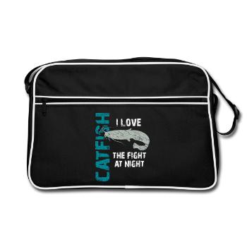 Pêche au poisson-chat Pêche sportive Poisson fort - Sac Retro - noir/blanc - Devant