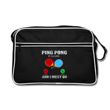 Appel de ping-pong : Commencez dès maintenant - Sac Retro - noir/blanc - Devant