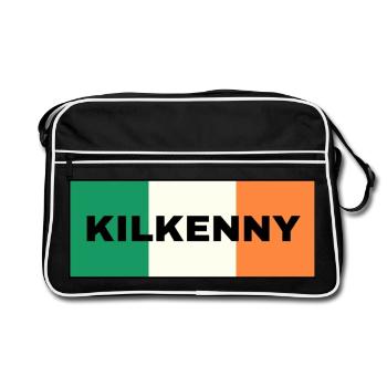 Kilkenny City in Irish Flag - Retro Bag - black/white - Front