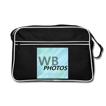 HELLBLAUES WBP-LOGO - Retro Tasche - Schwarz/Weiß - Vorne