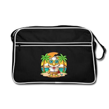 Lunettes de soleil Hawk Funny Cartoon Summer Beach - Sac Retro - noir/blanc - Devant