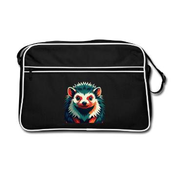 Hérisson Personnage De Dessin Animé Animal De Compagnie Coloré - Sac Retro - noir/blanc - Devant