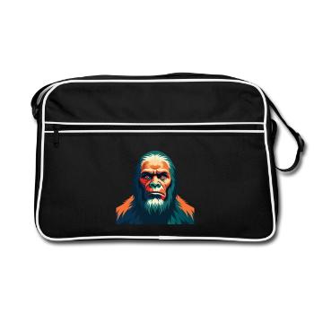 Big Foot Cartoon Character Colorful Pet Animal - Retro Bag - black/white - Front