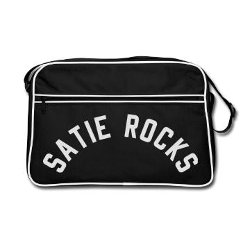 Erik Satie T-shirt funny saying - Retro Bag - black/white - Front