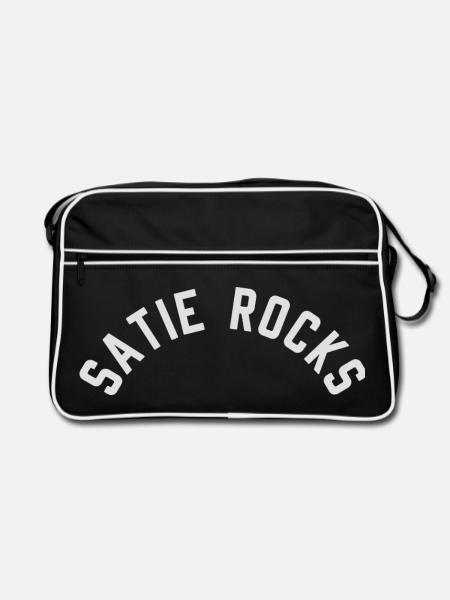 Erik Satie T-shirt drôle de dire - Sac Retro - noir/blanc - Devant