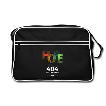 Hope not found 404 - Retro Tasche - Schwarz/Weiß - Vorne