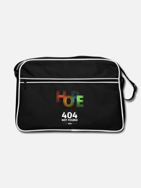 Hope not found 404 - Retro Tasche - Schwarz/Weiß