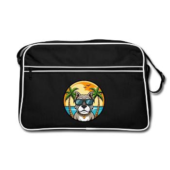 Bully Kutta Chien Race Dessin Animé Lunettes De Soleil Plage - Sac Retro - noir/blanc - Devant