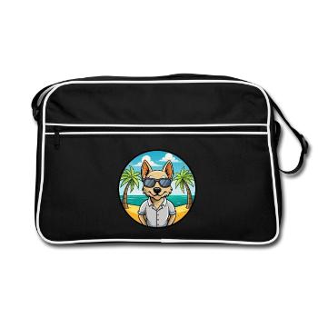 Lunettes de soleil Braque Saint Germain Dog Breed Cartoon - Sac Retro - noir/blanc - Devant