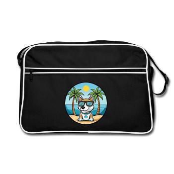 Argentino Chien Race Dessin Animé Lunettes De Soleil Plage - Sac Retro - noir/blanc - Devant