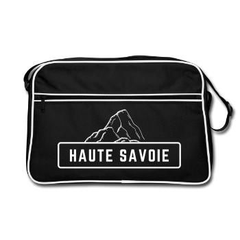 Haute Savoie Montagne Blanc - Sac Retro - noir/blanc - Devant