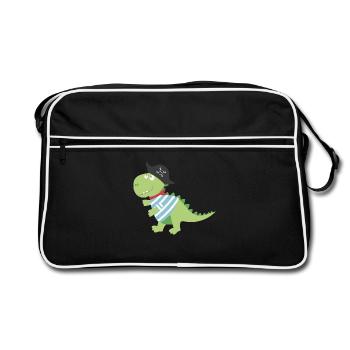 Dino Pirat costume de pirate costume Halloween Carnaval garçon - Sac Retro - noir/blanc - Devant